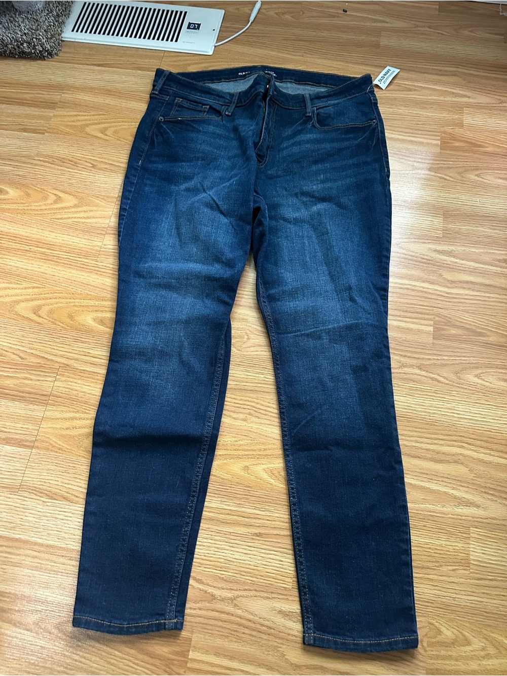 Old Navy Dark Blue Straight Leg Stretch Jeans